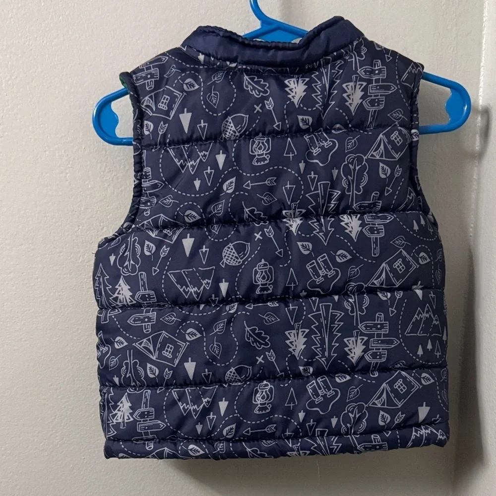 Kids' Navy and Gray Puffer Vest